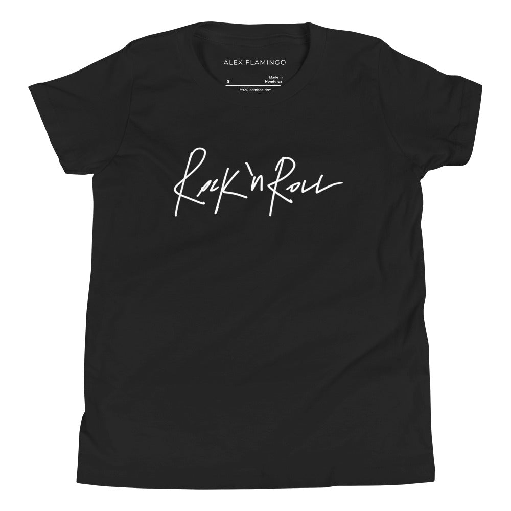 Rock 'n roll signature tee shirt, unisex lightweight cotton tee, teen youth t-shirt, Rock and roll