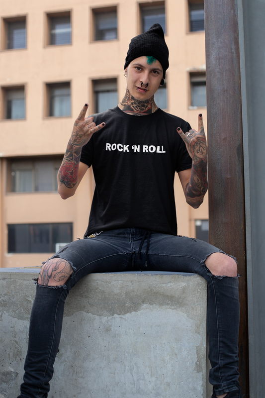 Rock 'n roll unisex lightweight cotton tee